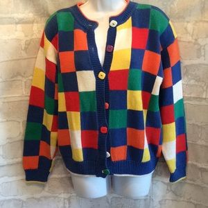 Rainbow Block Patchwork Cardigan | Poshmark